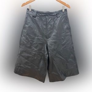 GANNI Leather Bermuda